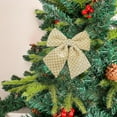 thumbnail image 2 of Christmas Tree Bow Decoration Velvet Ribbon Bow for Tree Window Wall Decor Red Beige Wine 15 cm x 18 cm, 2 of 6