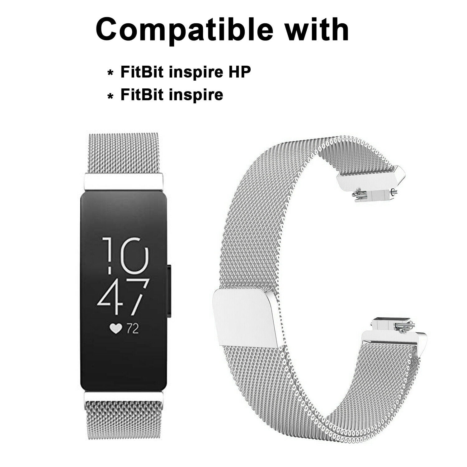 FIEWESEY Compatible with Fitbit Inspire HR Bands Fitbit Inspire Band Metal Stainless Steel Magnetic Men Women Replacement Bands for Fitbit Inspire Inspire HR Inspire 2 Ace 3 Fitness Tracker Pink Walma...