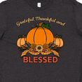 thumbnail image 4 of Inktastic Thankful Grateful and Blessed Pumpkins and Sunflower Youth T-Shirt, 4 of 5