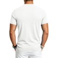 thumbnail image 6 of Quick Dry Mens Workout Shirts Short Sleeve Athletic Gym Tee Breathable Exercise Training Running Sports Active Fitness Top White L, 6 of 6