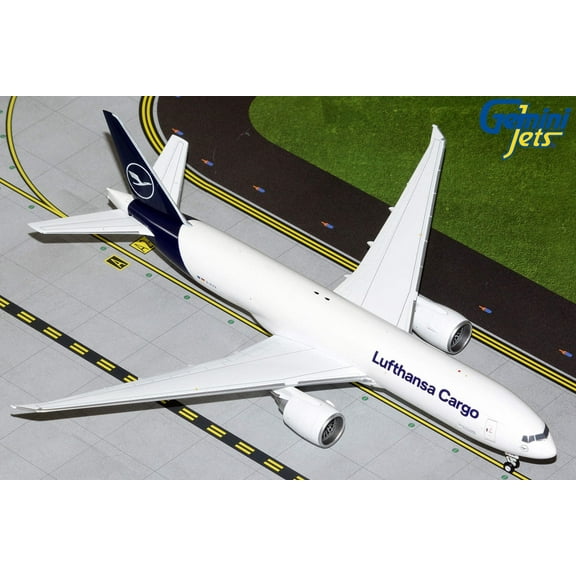 Boeing 777F Commercial Aircraft "Lufthansa Cargo" White with Blue Tail "Gemini 200" 1/200 Diecast Model Airplane by GeminiJets