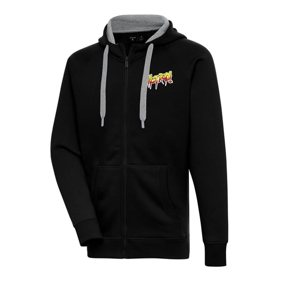 Men's Antigua  Black "Rowdy" Roddy Piper Victory Full-Zip Hoodie