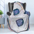 thumbnail image 4 of Letter B Soft Flannel Fleece Throw Blanket, Printing Design Wooden Block Letters Capital Rough Aged Worn Look, Cozy Plush for Indoor and Outdoor Use, 50" x 70", Multicolor, by Ambesonne, 4 of 5