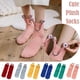 thumbnail image 1 of 2 pares de calcetines de piso para dormir calcetines de niña calcetines de tubo medio de moda engrosados, 1 of 5
