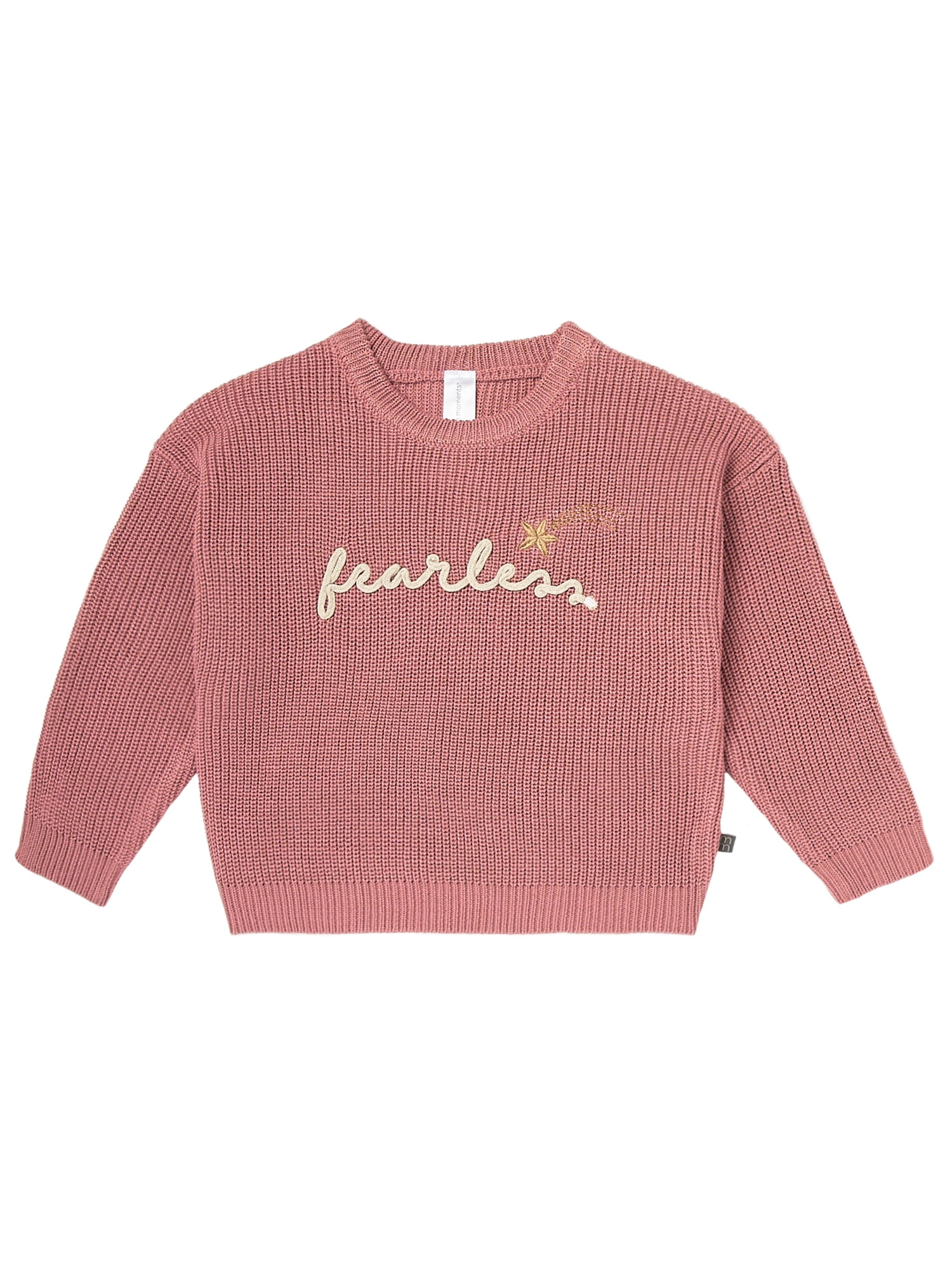 Modern Moments by Gerber Toddler Girl Embroidery Sweater, Sizes 12 Months -5T