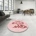 thumbnail image 4 of Ahgly Company Machine Washable Indoor Rectangle Transitional Light Rose Pink Area Rugs, 5' x 7', 4 of 7