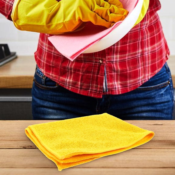 Vosarea Dish Towels Set Microfiber Supple Comfortable High Absorption for Kitchen 4Pcs