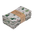 thumbnail image 2 of Urban Villa Napkins Xmas Green Trees Print Set of 12 Dinner Napkins Size 20 X 20 inches 100% Cotton Over sized Cloth Napkins with Mitered Corners Ultra Soft Durable Hotel Quality Napkins, 2 of 2