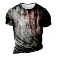 thumbnail image 5 of FINALGANG New T-Shirts For Men Print O-Neck Short Sleeve Baggy Tshirt Halloween Theme Top Design Durable Soft Fabric, 5 of 5