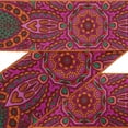 thumbnail image 1 of IBA Indianbeautifulart Red Mandala Kaleidoscope Velvet&nbsp;Trim&nbsp;Fabric Sewing Fabric Lace Dressmaking Printed Sewing Lace 9 Yards 3 Inches, 1 of 1