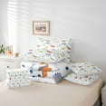 thumbnail image 6 of Castle Fairy Preppy Child Colorful Dinosaur Bedding Comforter Set 7-Piece,Cartoon Animal King Bedding Sets,Kawaii Jungle Wildlife Dino Ultra Soft Bed Sheets,Ultra Soft Home Decor,Reversible, 6 of 8