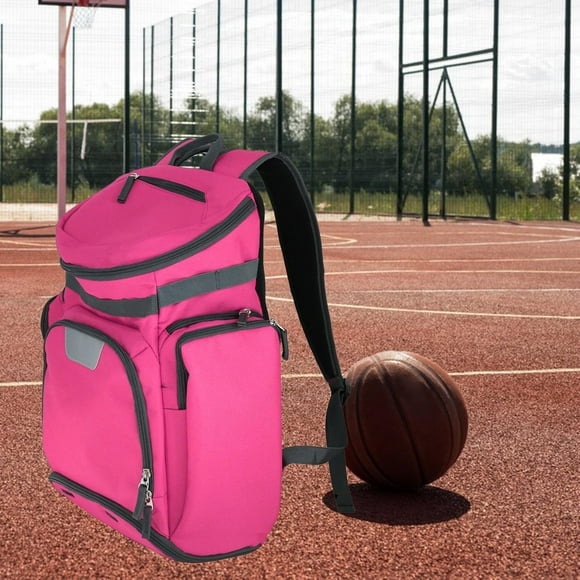 Mochila de Gimnasio Perfecl Baloncesto Fútbol con Soporte para Zapatos Roja