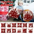 thumbnail image 3 of RnemiTe-amo Christmas Pillow Covers 18x18 Christmas Decor Linen Pillowcase Winter Snowflake Decorations Christmas Throw Pillows Christmas Holiday Decor Outdoor Cushion Covers for Couch Home Decor, 3 of 4
