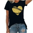 thumbnail image 5 of Giftesty Blouses for Women Dressy Casual Women's Baseball Sport Printed T-shirt with Round Neck and Short Sleeved Top, 5 of 5