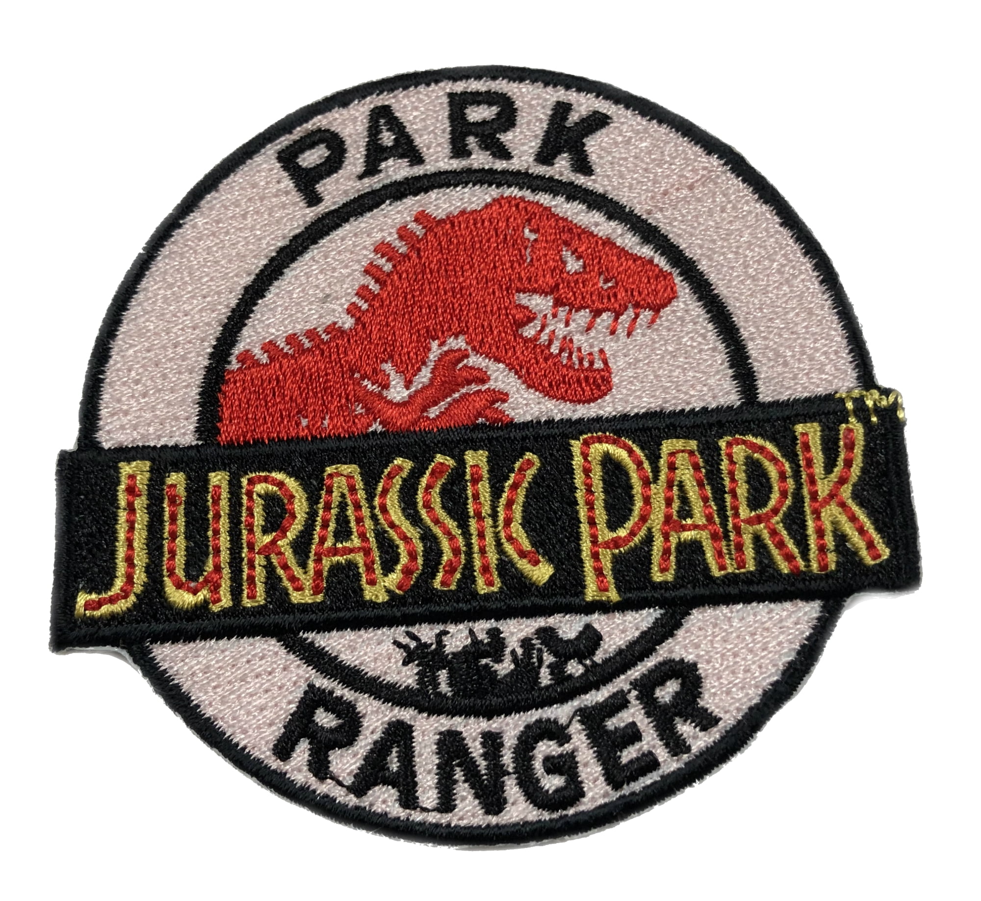 Jurassic Park Red Logo Patch 4 inches wide 