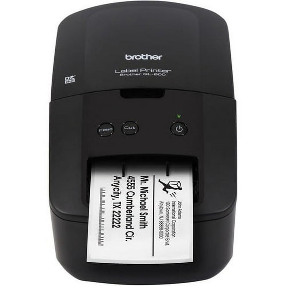 Brother QL-600 Desktop Direct Thermal Printer - Monochrome - Label Print - USB - 2.40" Print Width - 2.80 in/s Mono - 300 x 600 dpi - 1.14" , 2.44" , 0.67" , 0.67" , 2.28" , 1 | Bundle of 2 Each