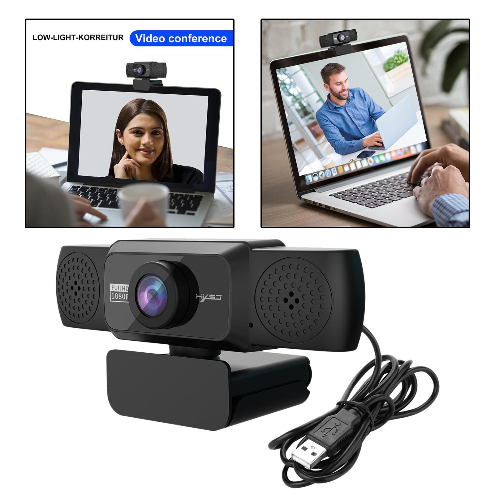 Wzmzjy 1080P Web Camera HD Webcam with Microphone 95 degree Wide Angle for Desktop Streaming