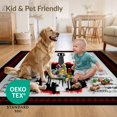 thumbnail image 4 of ODIKA 4'x6' Ultra-Soft Area Rug, Music Cd Musical Note Guitar Motif Piano Keys Border Disc Shape None Washable, Bare feet friendly, Silk-Touch for Bedroom Home office, 4 of 7