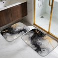 thumbnail image 5 of Black and Gold Marble Pattern Bath Mat Set Of 2,Non-Slip Rug for Bathroom,Kitchen,Bedroom,Entrance, 30x17 and 23.5x15.7 Inches, 5 of 5