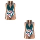 thumbnail image 3 of Sonducket Traje de baño de mujer Sin mangas Espalda abierta Acolchado Body Impreso Playa Poliéster Traje de baño Ropa de playa Azul + Flor roja 2XL Type1 NO1 Sonducket  CBP218362, 3 of 5