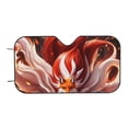 thumbnail image 6 of Honeii Red Leaf Flame Fox Print Car Sunshade for Windshield,Car Cover Sunshade Protector,Foldable Front Window Sun Visor,Fits Cars, SUVs, Trucks, 6 of 6