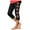 Black, variant on Girls Baseball Print Yoga Capri Pants Casual Sport Athletic Casual Fashion