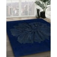 thumbnail image 3 of Ahgly Company Machine Washable Indoor Square Abstract Lapis Blue Area Rugs, 7' Square, 3 of 7