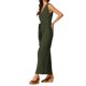 thumbnail image 4 of INSPIRAR CHIC Mono de Pierna Ancha para Mujer con Escote en V Sin Mangas 2XL Verde Militar, 4 of 6