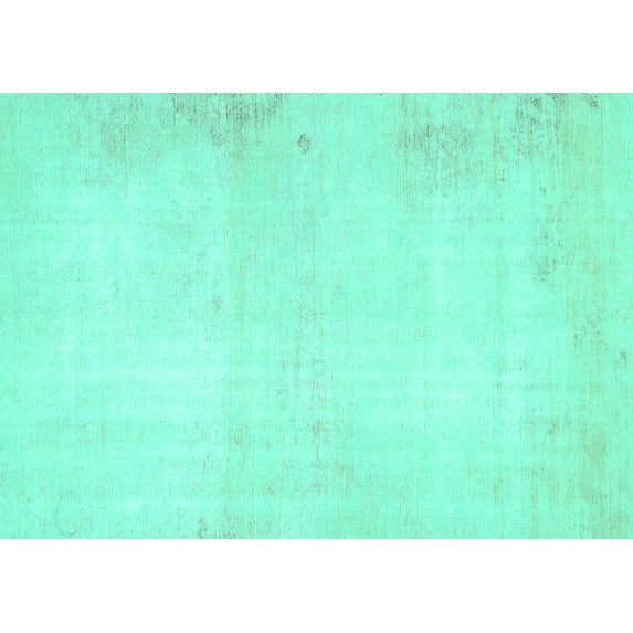 Ahgly Company Indoor Rectangle Solid Turquoise Blue Modern Area Rugs, 2' x 3'