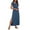 Grey Blue, variant on Women's Split Maternity Long Dresses Nursing Dresses for Breastfeeding