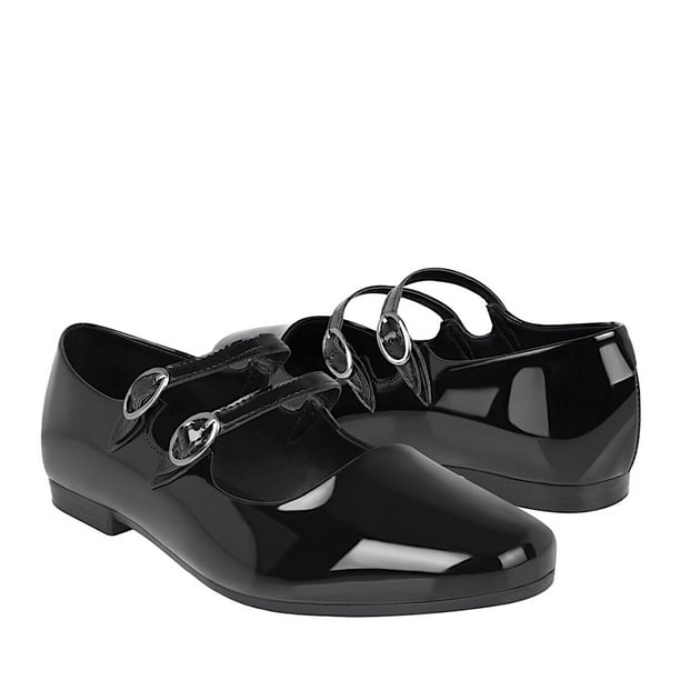 ZAPATOS CASUALES DAMA STYLO 4675 CHAROL NEGRO