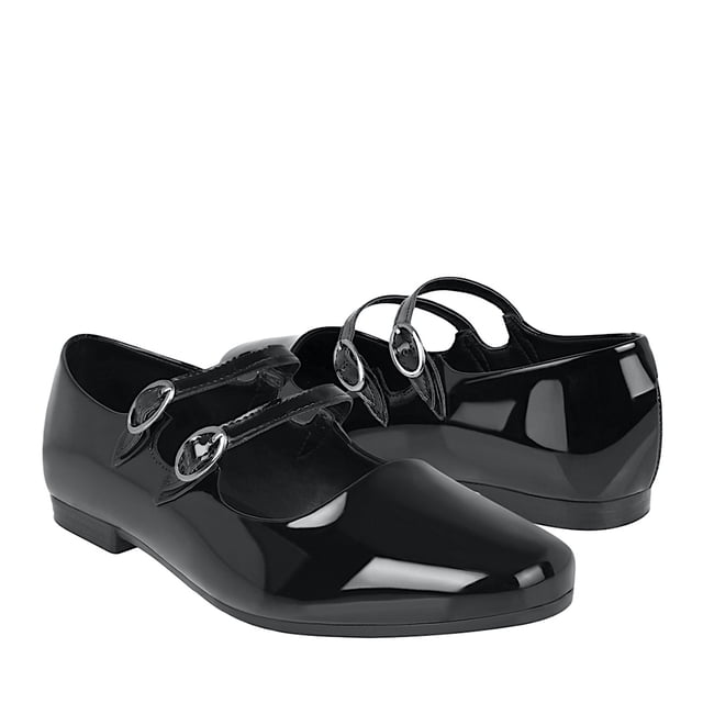 ZAPATOS CASUALES DAMA STYLO 4675 CHAROL NEGRO