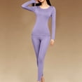 thumbnail image 2 of Women's Sleepwear Set Zaewscy Fashion Women Long Sleeve Casual Nightwear Underwear Sleepwear Set Purple XL, 2 of 9