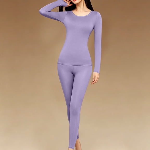 JOANKDMI Lounge Sets 2 Piece Outfits for Women Crewneck Long Sleeve Shirt and Slim Fit Leggings Set Soft Stretchy Activewear for Yoga Gym Workout Running Everyday Sweatsuits