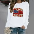 thumbnail image 4 of SELONE Black Long Sleeve Shirt for Woman 4th of July Patriotic Graphic Pullover Crewneck Tops Festival Clothes, 4 of 5