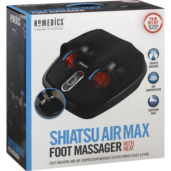 Homedics MaxCOMFORT Shiatsu Foot Massager, Rotating Shiatsu Massage Nodes with Soothing Heat to Relax Muscles and Relieve Pain - 1 Each