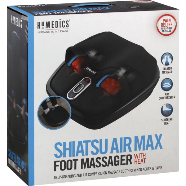 HoMedics Shiatsu Air Max Foot Massager with Heat Black Walmart
