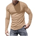thumbnail image 2 of pstuiky camisa de manga larga para hombre, Camisas casuales de moda para hombre - Cuello alto, manga larga Tops de hombre s, 2 of 6