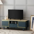 thumbnail image 2 of TV Stand with Storage for TVs up to 50 inch, Modern Home TV Cabinet, Media Entertainment Console Table for Living Room, Bedroom, Green, D7871, 2 of 10