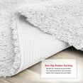 thumbnail image 5 of Nestl Super Soft Shaggy Bath Rug, Absorbent Bathroom Rug, 17" x 24", White, 5 of 6