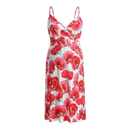 

Funicet Women s Summer Maternity Slip Dresses V-Neck Floral Pattern Printed Slip Dresses Casual Pregnancy Dresses