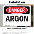 thumbnail image 3 of (2 Pack) Argon OSHA Danger Sign 10 Inch X 7 Inch Vinyl Label Decal Sticker Weather Resistant, UV Protected for Workplace, Business, and Construction Site, Made in the USA, 3 of 7