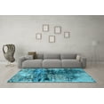 thumbnail image 3 of Ahgly Company Indoor Square Oriental Light Blue Industrial Area Rugs, 8' Square, 3 of 4
