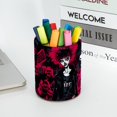 thumbnail image 5 of Organizador de escritorio compacto para bolígrafos: set de accesorios funcionales para maquillaje y estudio de arte, estilo calavera punk., 5 of 5