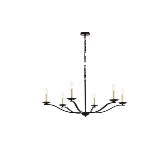 Solren 6 Light Pendant in Black
