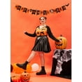 thumbnail image 4 of TIYOMI Plus Size Long Sleeve Tops For Women Funny Halloween Bat Raglan Tee Black Color Block Deep V Neck Shirts Blouses Fall Winter Tunics XL 14W 16W, 4 of 7