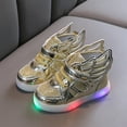 thumbnail image 2 of kamemir Flashing Shoes for Baby Light Up Shoes for Boys Girls Toddler LED Flashing Sneakers Breathable Sport Walking Shoes for Kids(Gold,12), 2 of 5