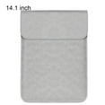 thumbnail image 4 of Shengyu Laptop Cover Waterproof PU Storage Sleeve Bag Notebook Computer Cover Replacement for MacBook, Grey, 14.1 inch, 4 of 7