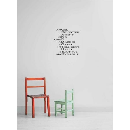 Do It Yourself Wall Decal Sticker Angel Respected Patient Kind Loved Amazing Lovely Intelligent Happy Beautiful ous Quote 10×20 Do It Yourself Wall Decal Sticker Angel Respected Patient Kind Loved Amazing Lovely Intelligent Happy Beautiful ous Quote 10×20