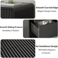 thumbnail image 3 of FURNIWAY Black 6 Drawer Dresser Push to Open Modern Curved Long Dresser for Bedroom Living Room Closet, 3 of 9